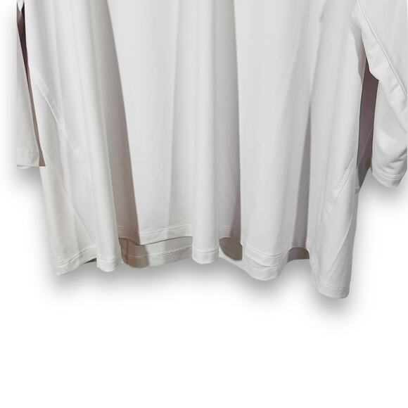 Susan Graver White Liquid Knit Top V Neck 3/4 Sleeve 1X Petite New - Picture 6 of 9